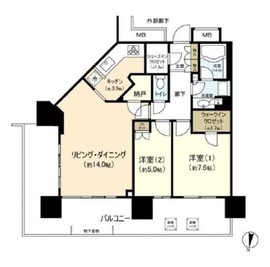 アーバンドックパークシティ豊洲タワー 5階 間取り図