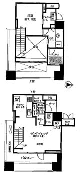 ワールドシティタワーズ キャピタルタワー 23階 間取り図