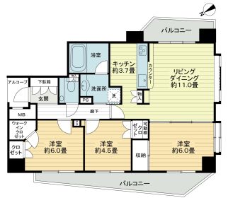 ジェイパーク神楽坂 10階 間取り図