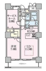 ロイヤルパークスタワー南千住 2114 間取り図