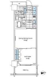 コンフォリア新宿イーストサイドタワー 3218 間取り図