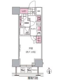 プレジリア東日本橋 703 間取り図