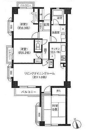 代々木カサグランデ 307 間取り図