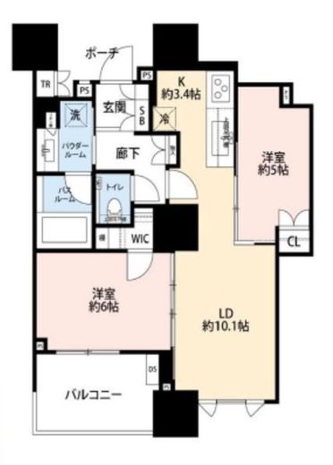 ドゥ・トゥール 4階 間取り図