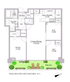 グローバルフロントタワー 6階 間取り図
