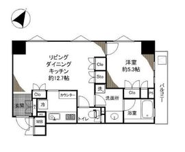 ヴェルレージュ乃木坂 8階 間取り図