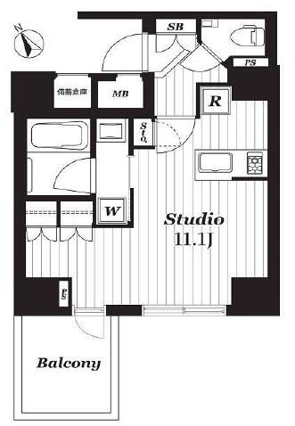 オープンレジデンシア銀座二丁目 10階 間取り図