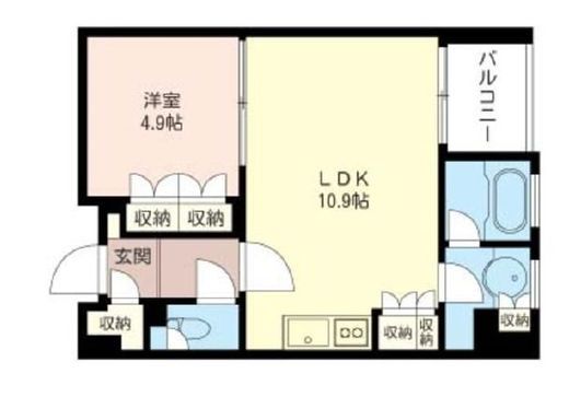 プライムメゾン銀座イースト 809 間取り図