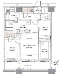 勝どきザ・タワー 48階 間取り図