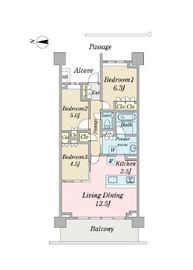 プラウド駒場 7階 間取り図