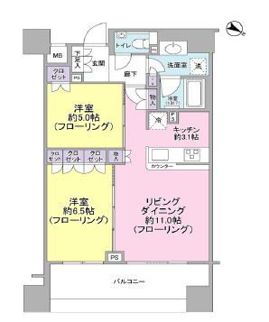 クオリア日本橋浜町 12階 間取り図