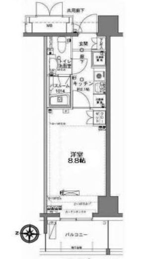 MFPRコート木場公園 1110 間取り図