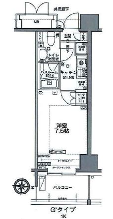 MFPRコート木場公園 814 間取り図