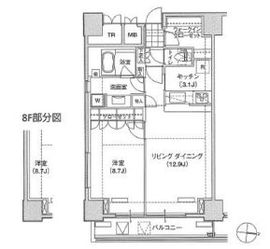 ブリリアイスト東雲キャナルコート 820 間取り図