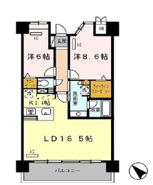 ロイヤルパークス豊洲 606 間取り図