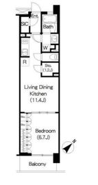 ブリリアイスト三軒茶屋 i326 間取り図