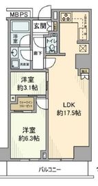 ザ・パークハウス新宿タワー 16階 間取り図