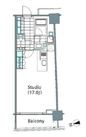 コンフォリア新宿イーストサイドタワー 910 間取り図