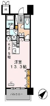 ロイヤルパークス豊洲 533 間取り図