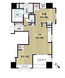 ヴォアール日本橋人形町 8階 間取り図