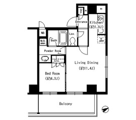 エスティメゾン四谷坂町 213 間取り図