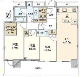 スカイズタワー＆ガーデン 18階 間取り図