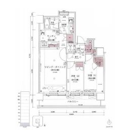 勝どきビュータワー 40階 間取り図