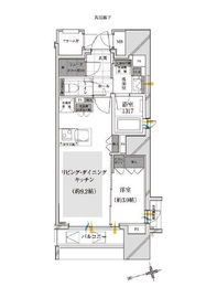 ザ・ミッドハウス新宿御苑 9階 間取り図