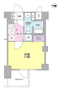 フィオリトゥーラ三軒茶屋ステーションフロント 204 間取り図