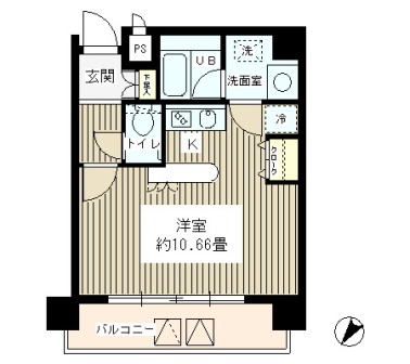 SUN恵比寿 602 間取り図