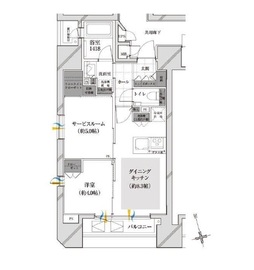 ザ・ミッドハウス新宿御苑 7階 間取り図