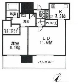 六本木グランドタワーレジデンス 605 間取り図