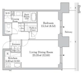 六本木グランドタワーレジデンス 703 間取り図