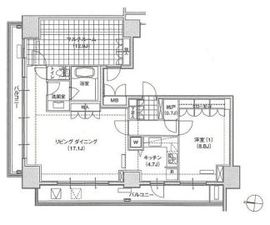 ブリリアイスト東雲キャナルコート 1201 間取り図