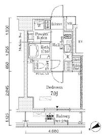 ザ・パーククロス門前仲町 403 間取り図