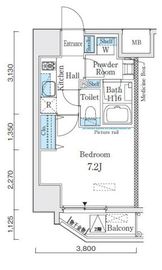 ザ・パーククロス門前仲町 701 間取り図