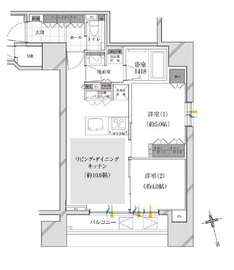 ザ・ミッドハウス新宿御苑 9階 間取り図