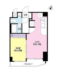 ボヌール都立大学壱番館 206 間取り図