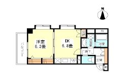 ボヌール都立大学弐番館 201 間取り図