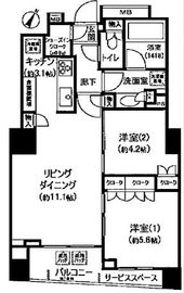 パークホームズ日本橋浜町二丁目ローレルアイ 7階 間取り図