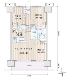 エスティメゾン豊洲レジデンス B1012 間取り図