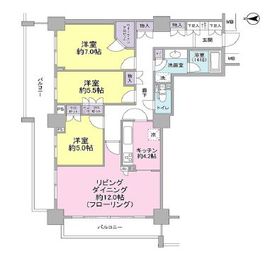 キャナルワーフタワーズイーストタワー 9階 間取り図