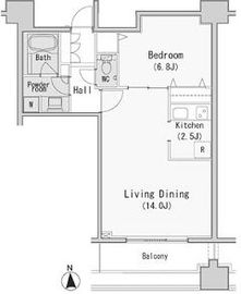 レジディア西麻布 208 間取り図