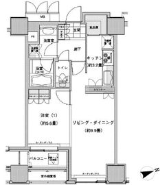 ウエストパークタワー池袋 2211 間取り図