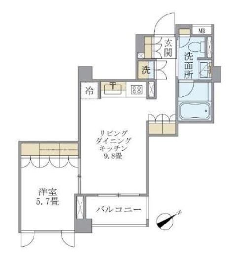 アパートメンツ元麻布内田坂 306 間取り図