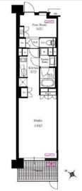 ブリリアイスト三軒茶屋アイビーテラス i105 間取り図