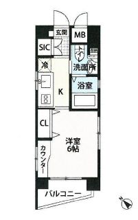 アクシア千駄ヶ谷 5階 間取り図