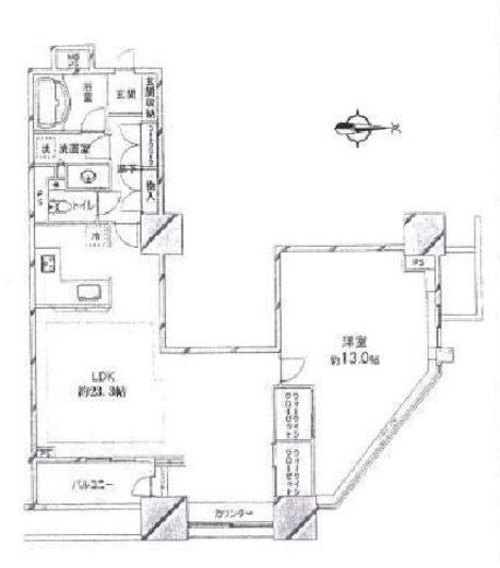 ライオンズ四谷タワーゲート 16階 間取り図