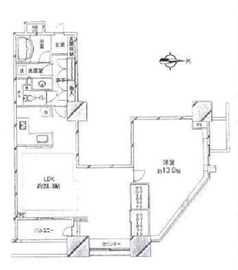 ライオンズ四谷タワーゲート 16階 間取り図