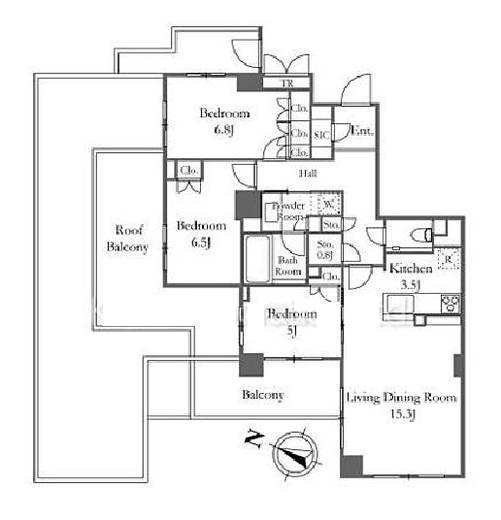 プラウド市ヶ谷南町ディアージュ 4階 間取り図